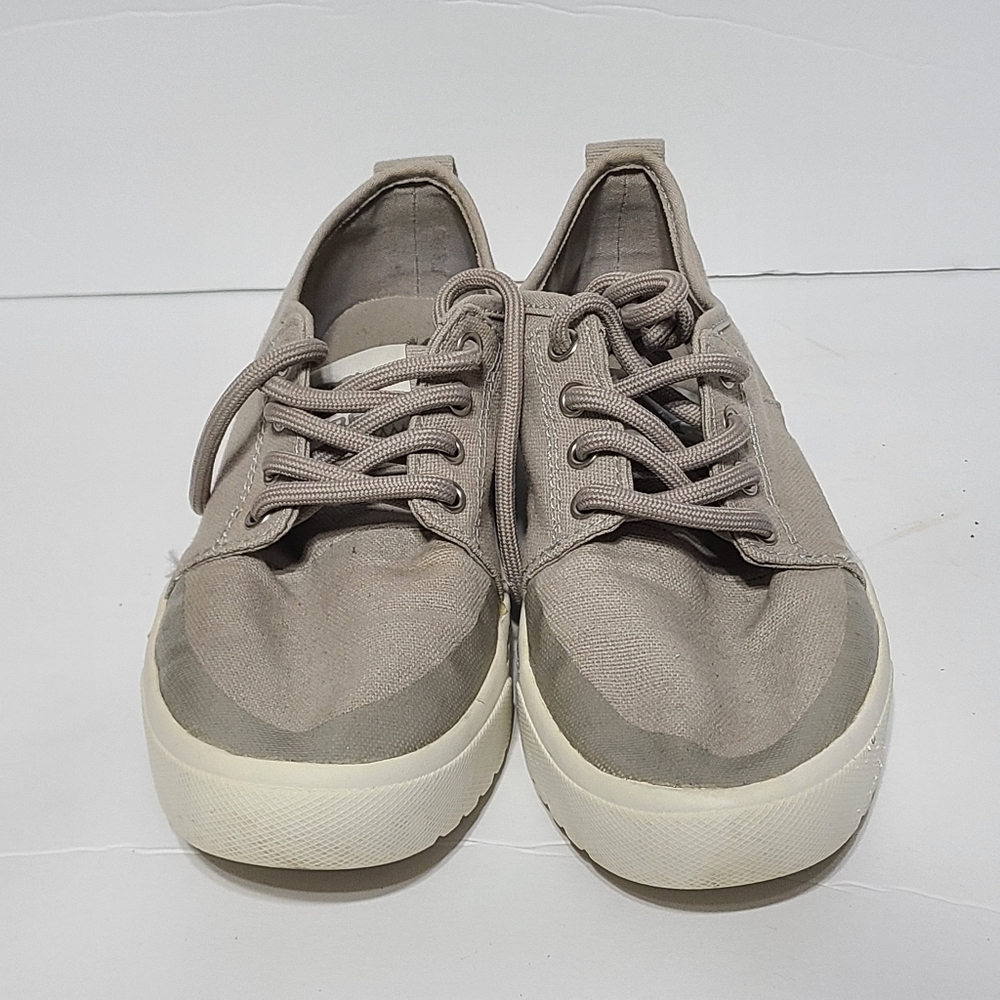 B14 Sorel Canvas Sneakers Womens 7.5 Gray Lace Up Casual Shoes - Picture 2 of 6
